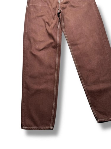 Bershka 90s Wide Leg Brown Jeans 34/28 VGC Y2K Style Same Day Shipping - Picture 4 of 12