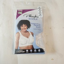 Playtex 18 Hour Front Close Womens White Bra Size 48B Style 4695 New unopened