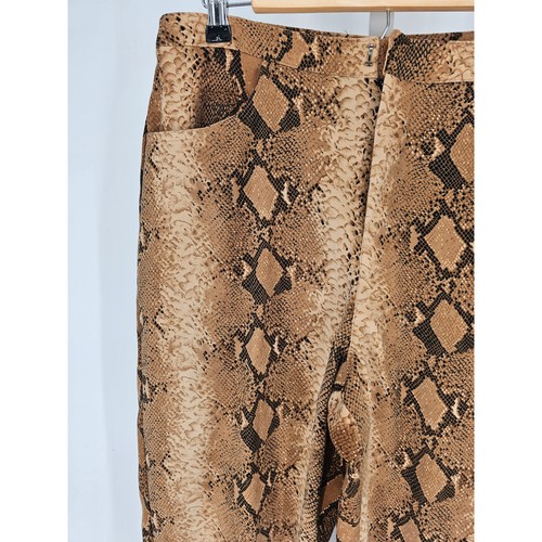 Kristen & Hayley Women's Snake Skin Printed High Rise Polyester Pant Size 8 - Picture 2 of 5