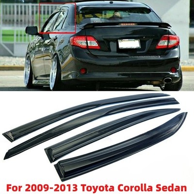 For 2009-2013 Toyota Corolla Sedan JDM Mugen Style Window Visors Sun Rain Guards