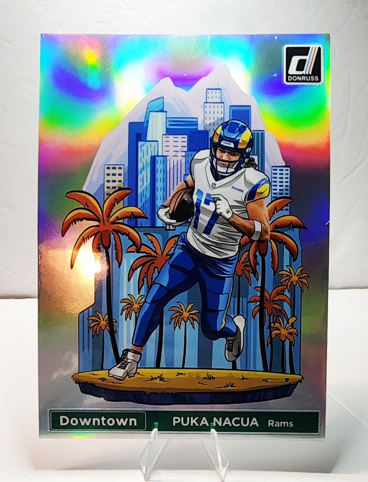 Puka Nacua 2024 Panini Donruss #20 Downtown Oversized LA Rams 