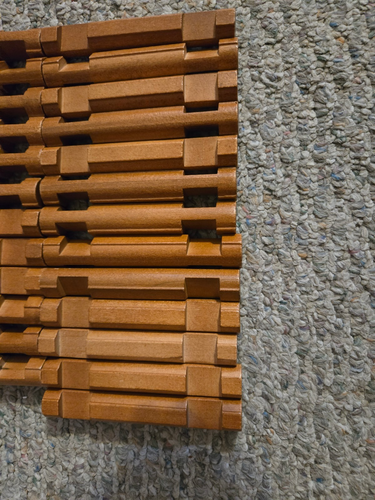24 Vtg Lincoln Logs Light Brown 2 Notch Round 4-5/8" Wood Parts - Picture 4 of 4