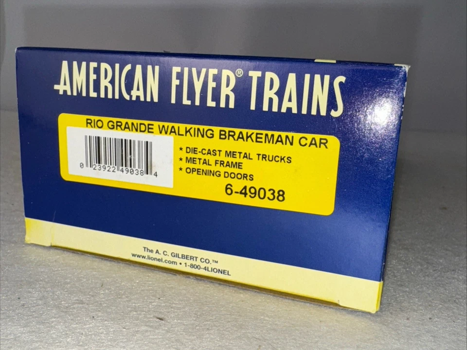 American Flyer 6-49038 Rio Grande Walking Brakeman Operating Box Car NEW in BOX - Image 4 of 4