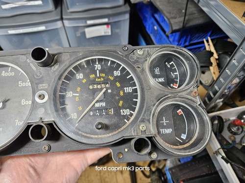 Ford Capri Mk2 6 Dial 4 Cylinder Instrument Cluster Clocks - Picture 2 of 11