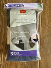 Hanes Ultimate BRIEF Light Comfort Period Protection Underwear Size XL / 8