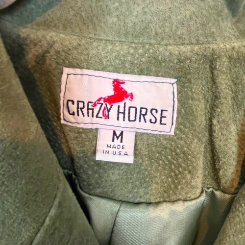Fringe Western Jacket Womens Size Medium Crazy Horse Leather Vintage Green Suede - Picture 9 of 16