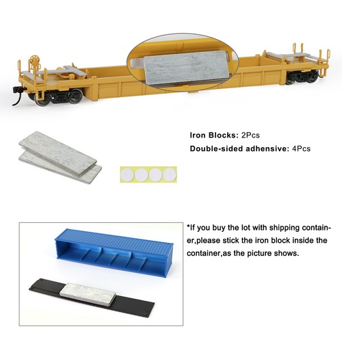 3Stk. Bockwagen Konkaver Flacher Wagen Spur H0 1:87 Mit Container Modellbau - Bild 8 von 8