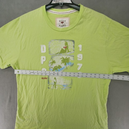 Ditch Plains Mens T-Shirt 2XL Green Tropical Print Short Sleeve Crewneck - Picture 9 of 12