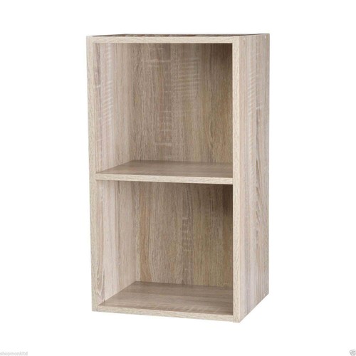 NEW WOOD CUBE, 2, 3 OR 4 TIER DISPLAY/STORAGE CASE SHELVING UNIT ANTIQUE OAK - Picture 3 of 5