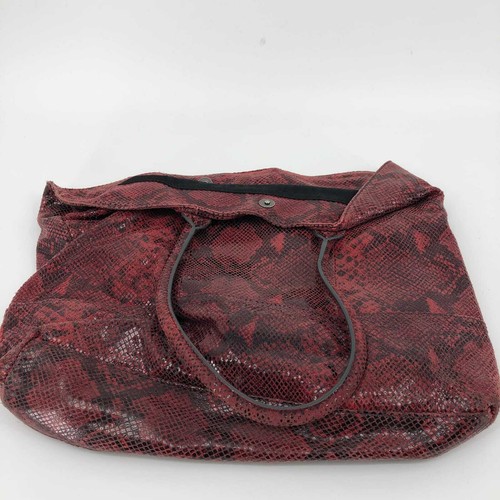 Halogen Red Animal Print Leather Tote | Large Size - Picture 4 of 5