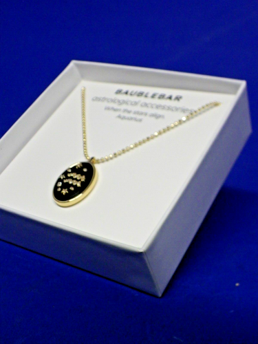 Baublebar Astrologisches Zubehör "Wassermann" Goldfarbene Halskette & Anhänger Neu - Bild 7 von 8