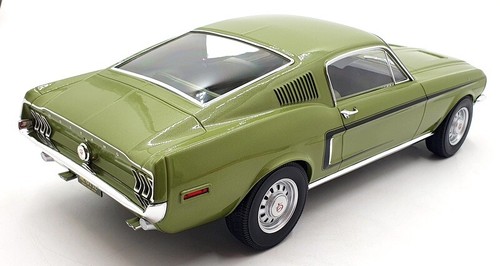 Norev 1/12 Scale Diecast 122704 Ford Mustang Fastback GT 1968 Light Green - Picture 2 of 6