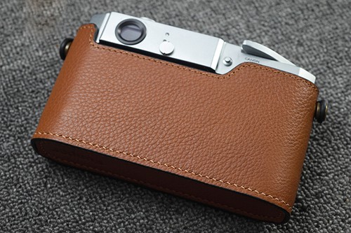 Funda protectora de cuero genuino con media cámara para Canon modelo 7 P VL VL2 ViL - Imagen 5 de 16