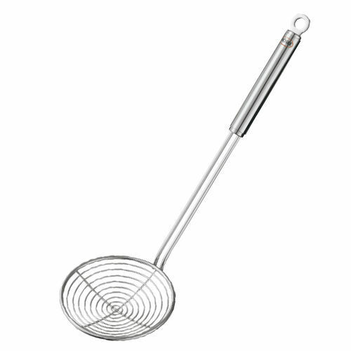 Rösle Pommes-Schaufel Seih-Löffel aus Edelstahl Ø 12 cm 38,5 cm NEU - Afbeelding 1 van 1