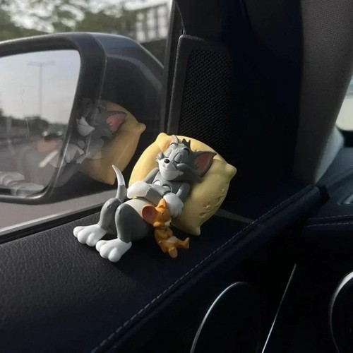 Sleeping Tom & Jerry Figura Statuina Torta Auto Ornamento Giocattolo Bambola 9-10 cm - Foto 13 di 15