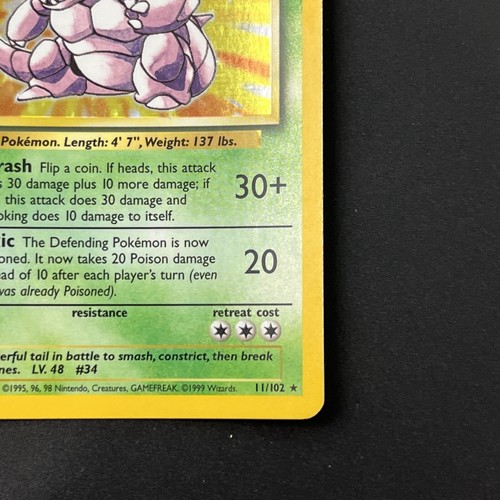Nidoking 11/102 Base Set Holo Rare 1999 Pokemon Card - Picture 5 of 10