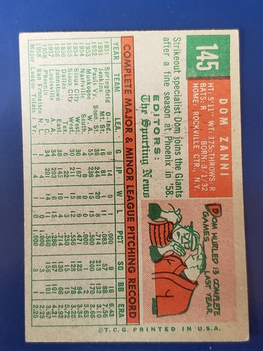 Tarjetas de béisbol 1959 Topps completa tu conjunto que elijas elige #1-300 - Imagen 81 de 187