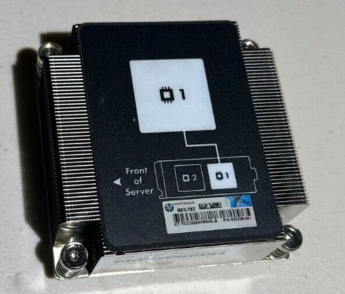 Lot 2 HP ProLiant BL460C Gen8 CPU 1 and CPU 2 Heatsinks 670031-001 670032-001 - Picture 1 of 2