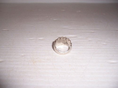 Antique Late 1800s Native American Navajo Indian Coin Silver Ingot Ring Size 7 - Picture 4 of 8