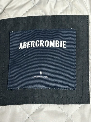 Abercrombie & Fitch Parka Jacket Military Coat Faux Fur Hooded Black Size M - Picture 12 of 17