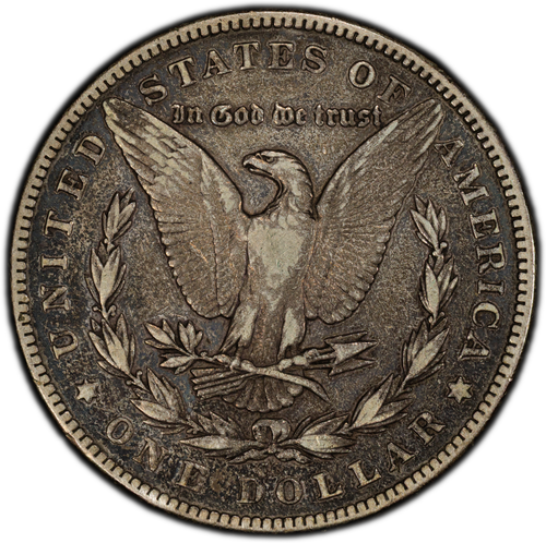 1890-CC Morgan Silver Dollar PCGS VF30 "Gold Shield" (Nice Patina) - Picture 3 of 3