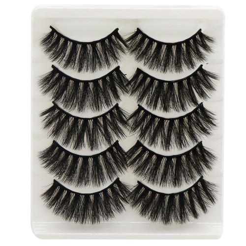 UK 10 Pair 3D Mink False Eyelashes Long Thick Soft Fake Wispy Cross Eye Lashes - Picture 34 of 39