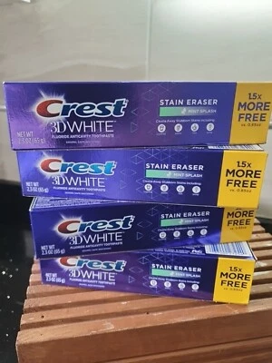 Crest 3D White Stain Eraser Toothpaste X4 Tubes! From The USA, UK Seller