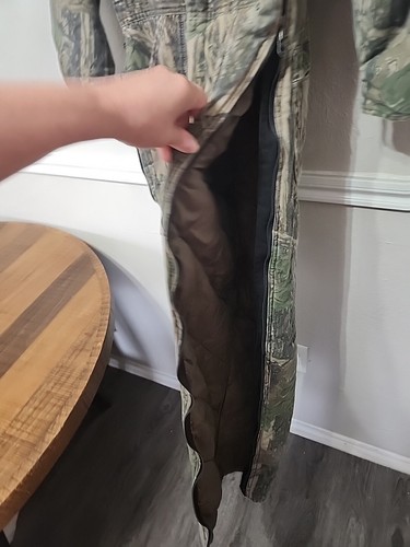 COVERALLS Gander Mountain Camouflage Hunting Size Large Lined Zipper VTG - Picture 12 of 24