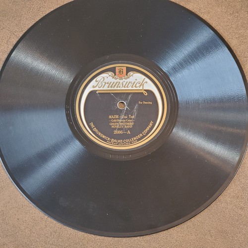 78 RPM Record 1921 Antique GREEN BROTHERS BAND 10 inch MAZIE Brunswick 2086 VG