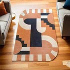 Hand Tufted Wool Rug – Modern Geometric Carpet for Living Room & Bedroom