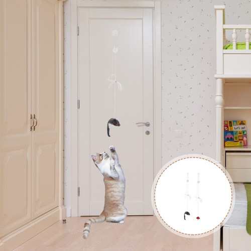  2 Sets Katzen Teaser Zauberstab Spielzeug Katzenspielzeug Necken - Bild 5 von 12