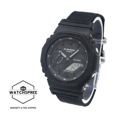 G-SHOCK GA-2100BCE-1AJF 「CORDURA」バンド Casio G-Shock Utility Black CORDURA® Black Eco Cloth Band Watch GA