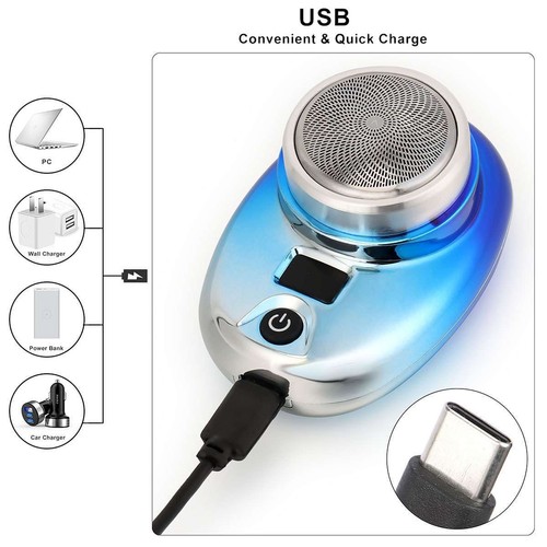 Portable Electric Razor for Men USB Rechargeable Shaver Beard Trimmer Gifts - 第 10/16 張圖片