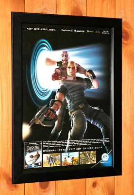 TimeSplitters Future Perfect PS2 GameCube Werbeblatt Gerahmt Poster / Ad Framed