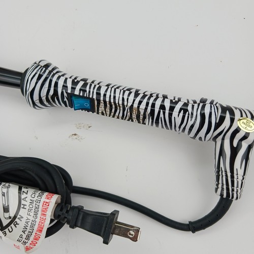 NuMe Womens Black And White 25-13 MM Reversed Curling Iron Wand HB0258 - Picture 3 of 17