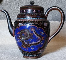 中国　古七宝琺瑯彩　百花文様　蓋壷　大茶壷　重さ約3.8kg　F　R5644B 中国 古七宝琺瑯彩 百花文様 蓋壷 大茶壷 重さ約3.8