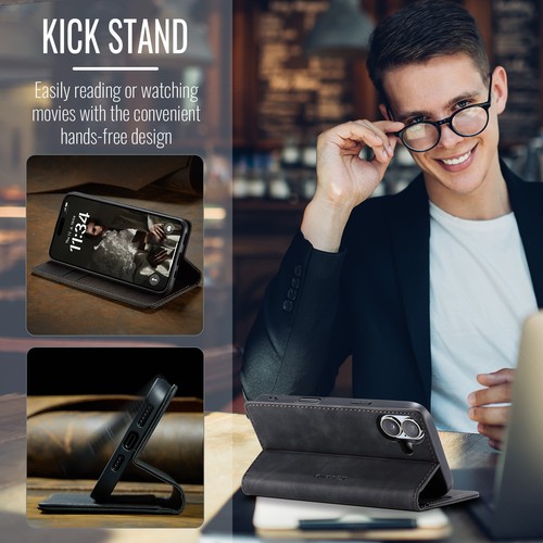 For iPhone 16 15 14 13 12 11 Pro Max XS Leather Wallet Case Magnetic Flip Cover - Picture 11 of 53