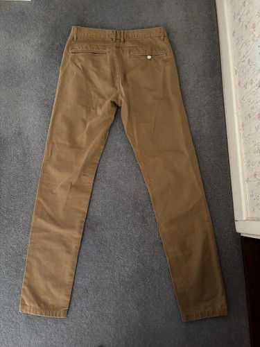 Topman Men's Mustard Brown Skinny Chinos UK Size 30R - Picture 3 of 7