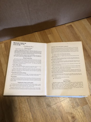 MARTINDALE HUBBELL LAW DIRECTORY VOLUME I LAWYERS ALABAMA-DELAWARE 1978 - Picture 8 of 8