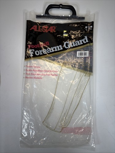 All-Star Football Unterarmschutz Pads Paar 2 weiß Erwachsene Large - Bild 4 von 6