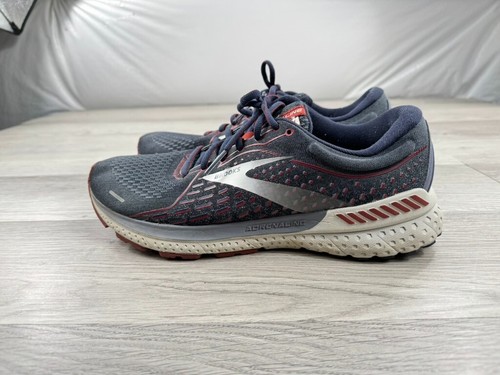 Brooks Adrenaline 21 Laufschuhe Herren Denim blau weinrot Turnschuhe Größe 10,5 D