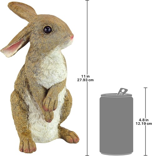Adorable 11-Inch Standing Bunny Garden Statue - Charming Decor for Outdoors - Picture 5 of 9