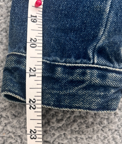 Red Denim Youth Girls Dark Wash Blue Denim Varisty Jacket SIze 12/14 - Picture 11 of 16