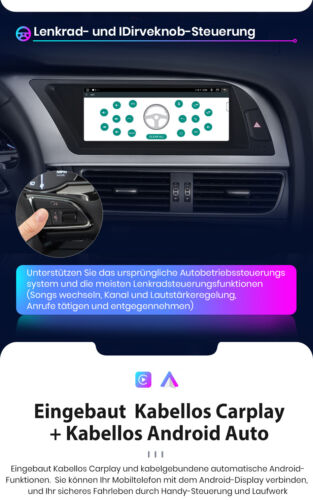 8.8" Autoradio Für Audi A4/A5/B8/S4/S5 Concert Symphony Android 13 128GB GPS 4G - Bild 5 von 10
