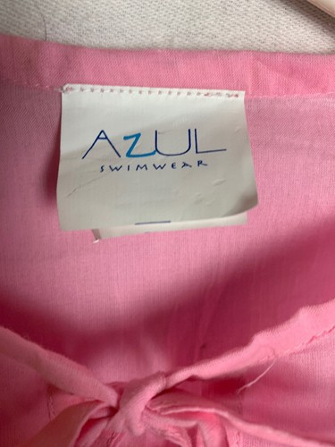 AZUL Swimwear Girls Pink Cotton Long Sleeve Tunic Swimsuit Cover Up Size M 8 - Picture 5 of 6