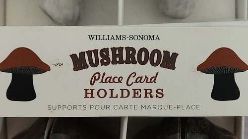 Mushroom Place Card Holders Set of 4 Williams-Sonoma - Picture 2 of 4
