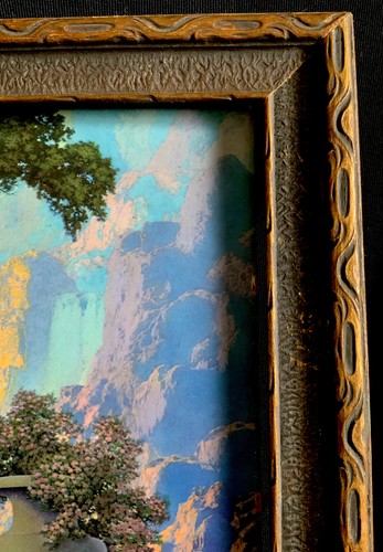 Maxfield Parrish’s “Sunrise” Original 1933 EM Framed Cropped Calendar Top Lovely - Picture 7 of 19