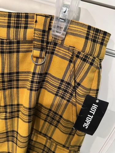 Nuevos pantalones cortos a cuadros Tema caliente adolescente moda media gótico punk - Imagen 3 de 3