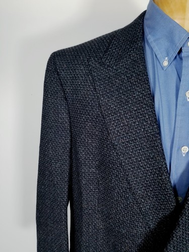 Vintage Christian Dior 46L Double Breast tweed Donegal blazer Sport Coat Jacket - Picture 4 of 7