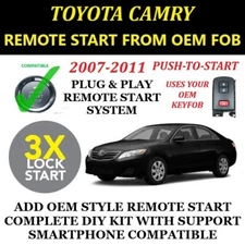 Remote Starter Kit for 2007-2011 TOYOTA CAMRY PUSH TO START PLUG & PLAY 3X LOCK